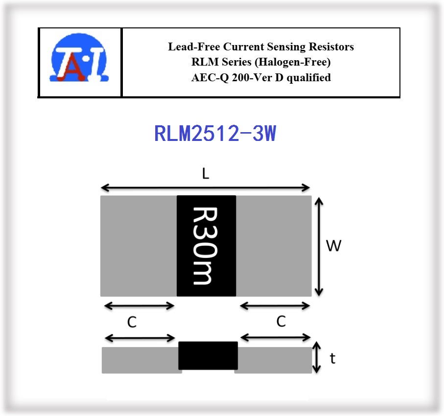 无铅电流感应电阻器-RLM2512-3W